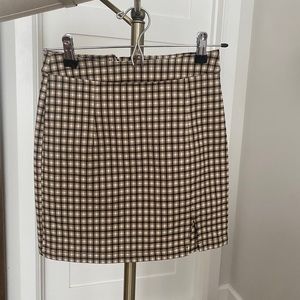 PLAID PENCIL SKIRT